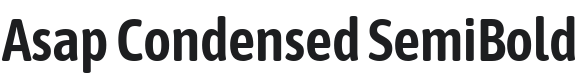 Asap Condensed SemiBold Font Preview
