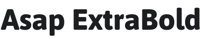 Asap ExtraBold Font Preview