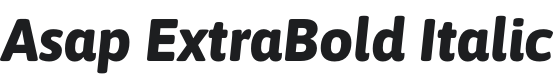 Asap ExtraBold Italic Font Preview