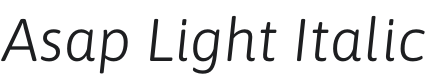 Asap Light Italic Font Preview