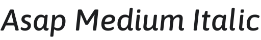 Asap Medium Italic Font Preview