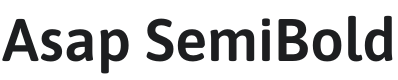 Asap SemiBold Font Preview