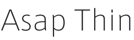 Asap Thin Font Preview