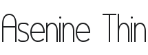 Asenine Thin Font Preview