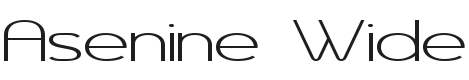 Asenine Wide Font Preview