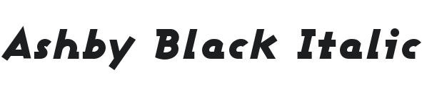 Ashby Black Italic Font Preview