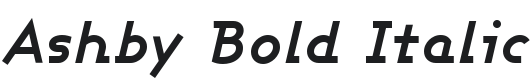 Ashby Bold Italic Font Preview
