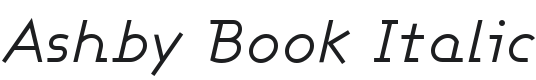 Ashby Book Italic Font Preview