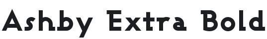 Ashby Extra Bold Font Preview