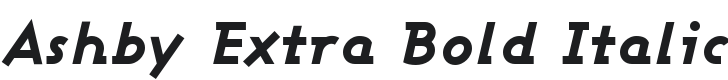 Ashby Extra Bold Italic Font Preview