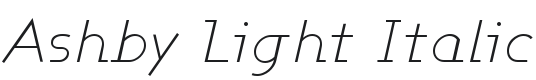 Ashby Light Italic Font Preview