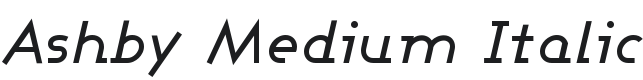 Ashby Medium Italic Font Preview
