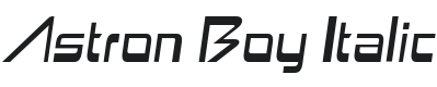 Astron Boy Rg-Italic Font Preview