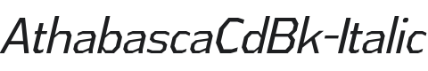 AthabascaCdBk-Italic Font Preview