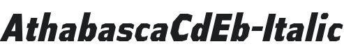 AthabascaCdEb-Italic Font Preview