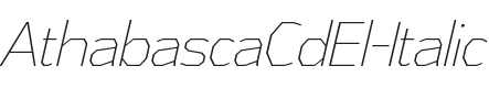 AthabascaCdEl-Italic Font Preview