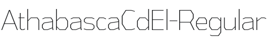 AthabascaCdEl-Regular Font Preview