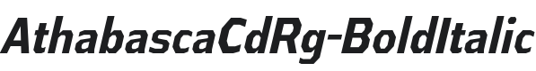 AthabascaCdRg-BoldItalic Font Preview