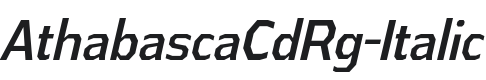 AthabascaCdRg-Italic Font Preview