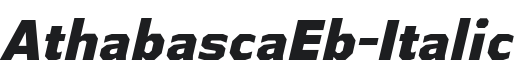 AthabascaEb-Italic Font Preview