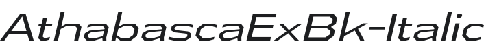 AthabascaExBk-Italic Font Preview