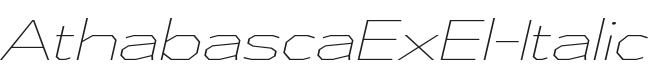 AthabascaExEl-Italic Font Preview