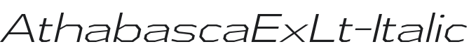 AthabascaExLt-Italic Font Preview