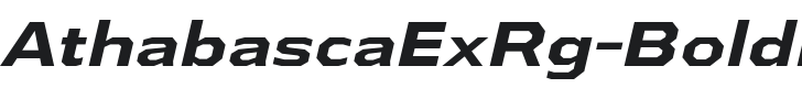 AthabascaExRg-BoldItalic Font Preview