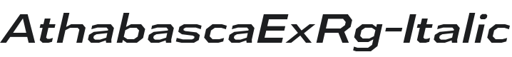 AthabascaExRg-Italic Font Preview