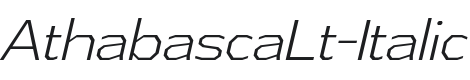 AthabascaLt-Italic Font Preview