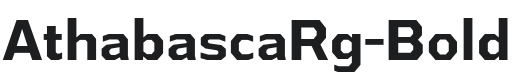 AthabascaRg-Bold Font Preview
