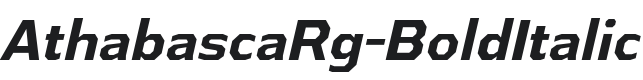 AthabascaRg-BoldItalic Font Preview