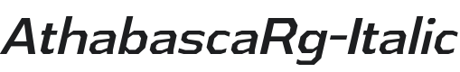 AthabascaRg-Italic Font Preview