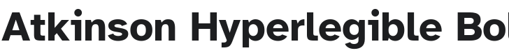 Atkinson Hyperlegible Bold Font Preview