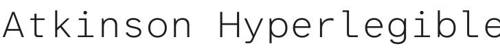 Atkinson Hyperlegible Mono ExtraLight Font Preview