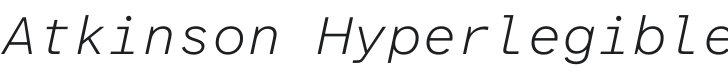 Atkinson Hyperlegible Mono ExtraLight Italic Font Preview