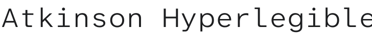 Atkinson Hyperlegible Mono Light Font Preview