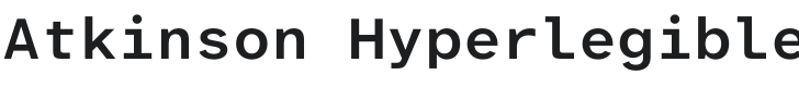 Atkinson Hyperlegible Mono SemiBold Font Preview