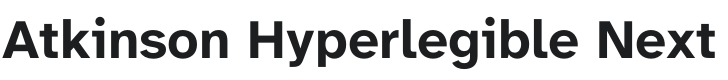 Atkinson Hyperlegible Next Bold Font Preview