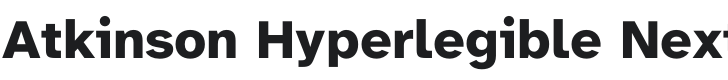 Atkinson Hyperlegible Next ExtraBold Font Preview