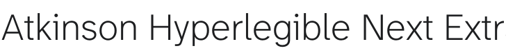 Atkinson Hyperlegible Next ExtraLight Font Preview