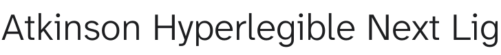 Atkinson Hyperlegible Next Light Font Preview