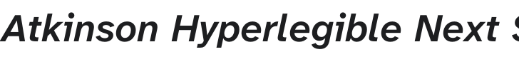 Atkinson Hyperlegible Next SemiBold Italic Font Preview