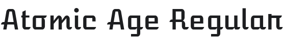Atomic Age Font Preview