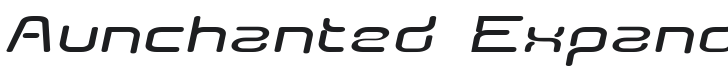 Aunchanted Expanded Bold Oblique Font Preview