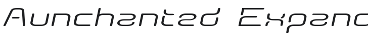 Aunchanted Expanded Oblique Font Preview