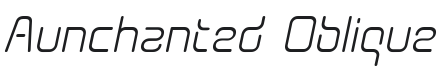 Aunchanted Oblique Font Preview