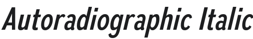 AutoradiographicRg-Italic Font Preview