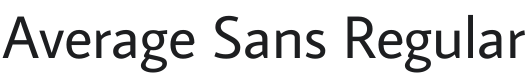 Average Sans Font Preview