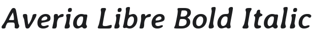 Averia Libre Bold Italic Font Preview